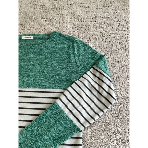 Blooming Jelly Women's Long Sleeve Round Neck Multicolor Stripe Sweater Size M - Picture 6 of 10